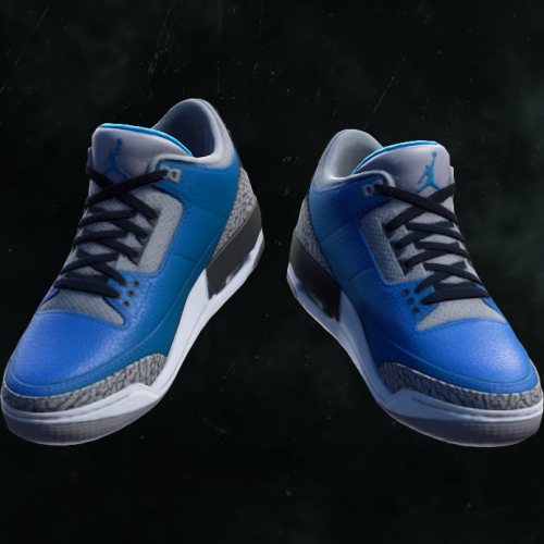 AIR JORDAN 3 RETRO VARSITY ROYAL 001 CUT BY CRAFTDANIMATION