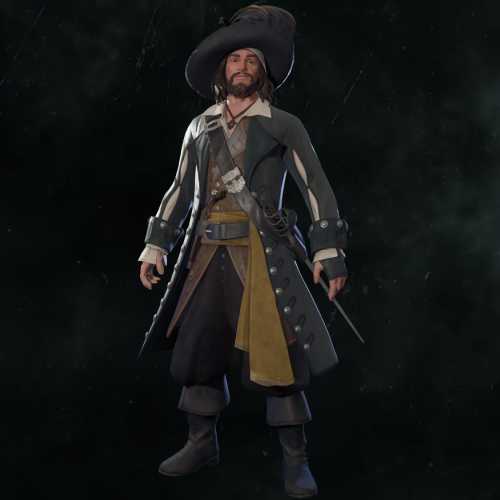 CAPTAIN BARBOSSA 001 HAT OFF CUT